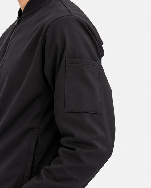 Men's Bomber Style Zip-Front Scrub Jacket