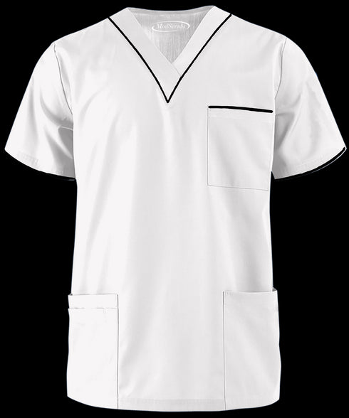 Men’s 4-Pocket V-Neck contrast Scrub