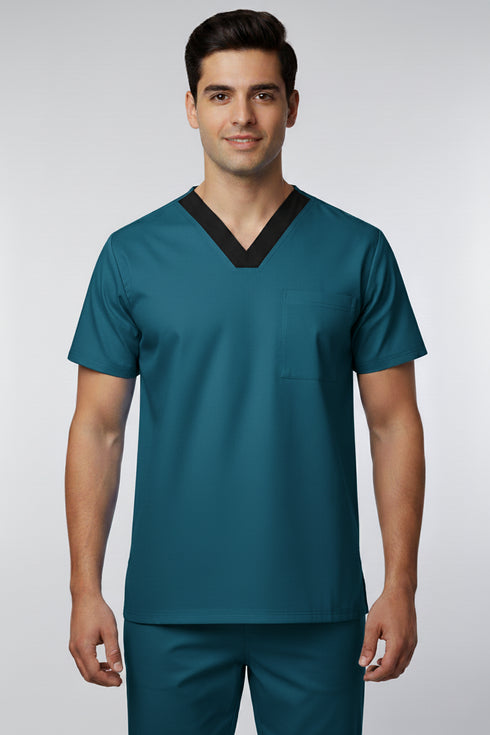 Men V Neck one pockets scrubs