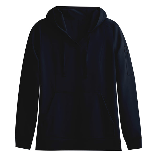 Women Cotton Fleece Hooded Top with Cotton Fleece Comfort - ModScrubs