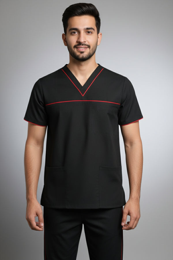 Men’s 3-Pocket V-Neck Scrub Set – Cotton-Polyester Blend - ModScrubs
