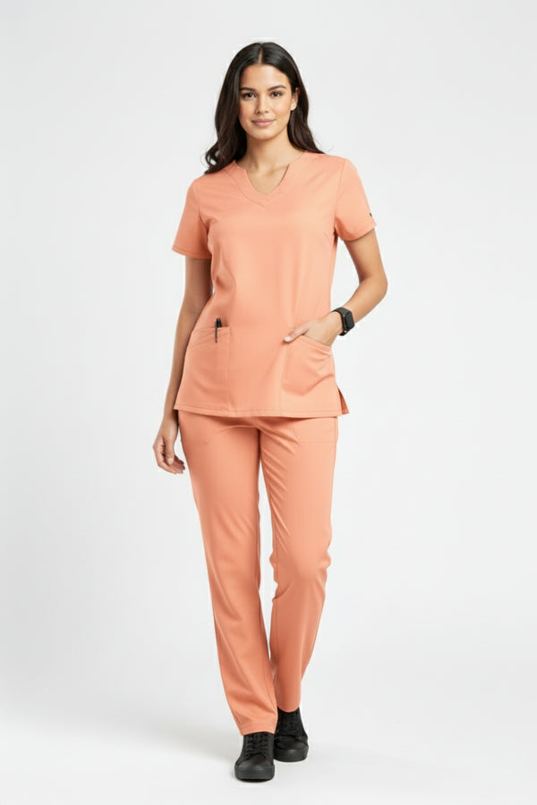 Women's 4-Pocket Scallop Neck Scrub - ModScrubs