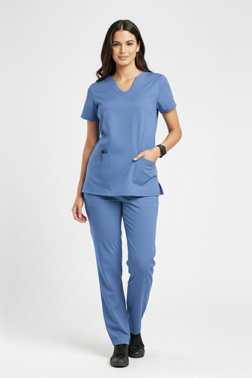 Women's 4-Pocket Scallop Neck Scrub - ModScrubs