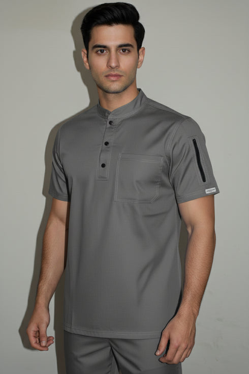 Men’s 2 pocket Mandarin Collar Scrub - ModScrubs