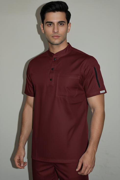 Men’s 2 pocket Mandarin Collar Scrub - ModScrubs