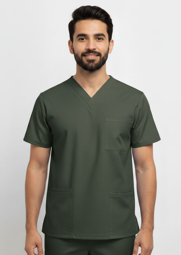Men V Neck scrubs 4 pocket Scrub