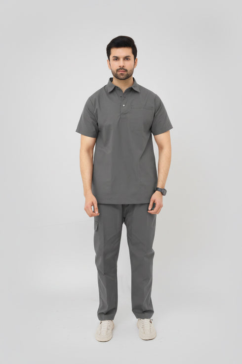 Men-Classic-Polo-Neck-Medical-Scrub