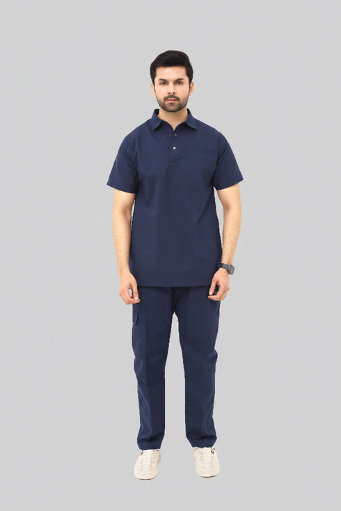 Men-Classic-Polo-Neck-Medical-Scrub