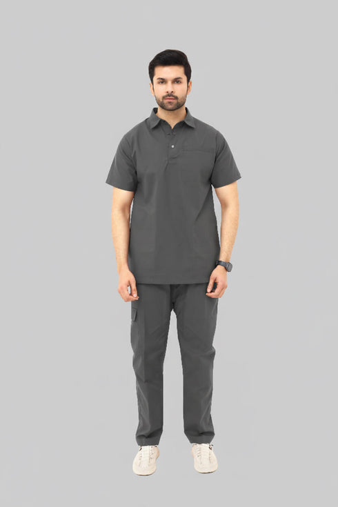 Men-Classic-Polo-Neck-Medical-Scrub