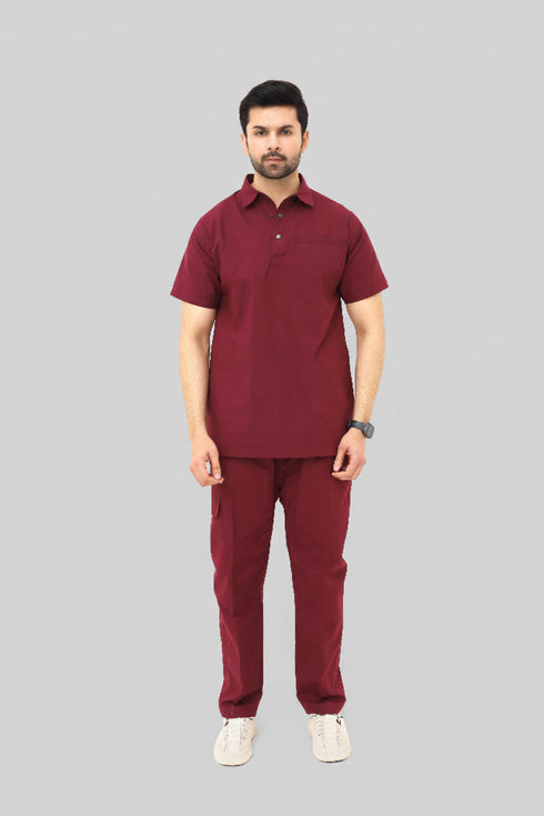 Men-Classic-Polo-Neck-Medical-Scrub