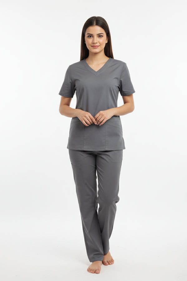 Women's 4-Pocket Rounded V-Neck Scrub - ModScrubs