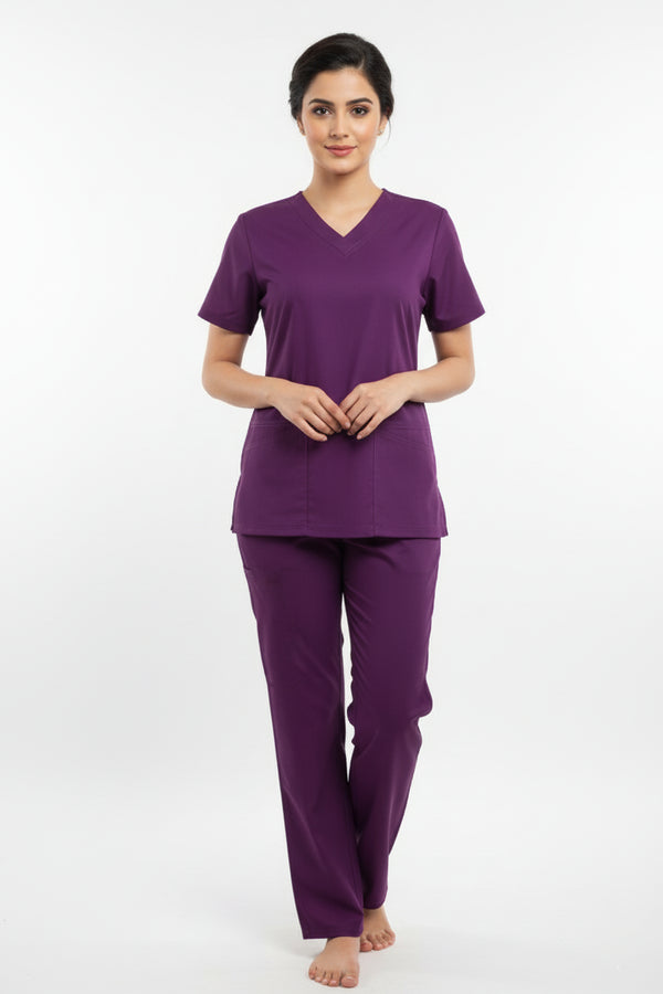 Women's 4-Pocket Rounded V-Neck Scrub - ModScrubs