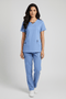 Women 3-Pocket Crisscross Contrast V-Neck Scrub - ModScrubs