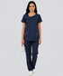 Women’s 4-Pocket Asymmetrical Neck Scrub – Cotton-Polyester - ModScrubs