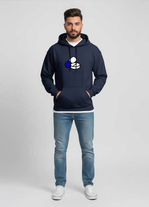 Men’s Navy Blue Medical Hoodie with Capsule Logo - ModScrubs