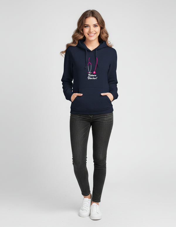 Future Doctor Navy Blue Hoodie – Medical Student Edition - ModScrubs