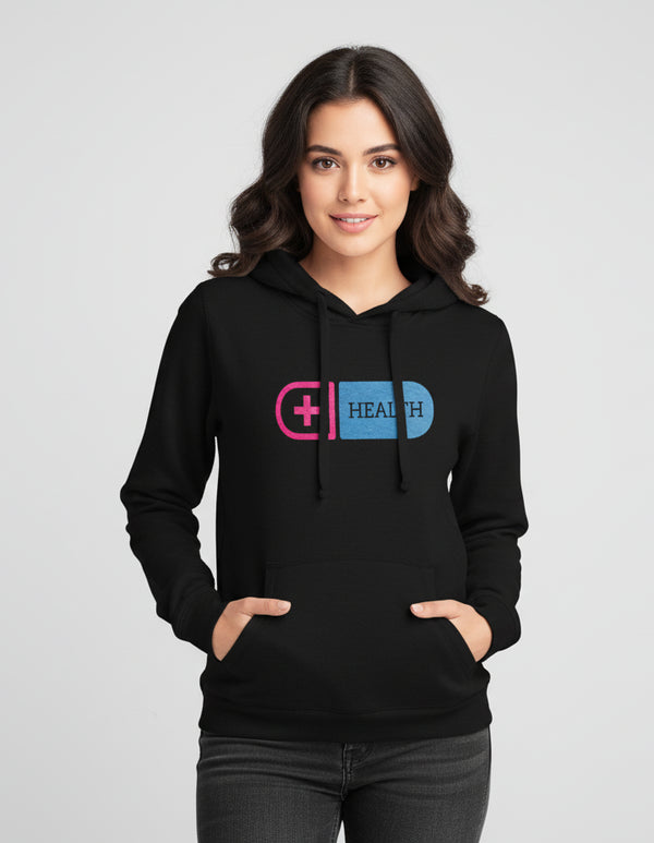 Black & Health Pill - Graphic Hoodie Unisex Medical-Inspired - ModScrubs
