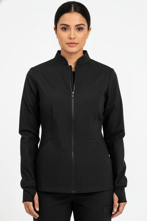 Women’s 2-Pocket Zip Front Scrub Jacket - ModScrubs