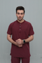 Men’s 2-Pocket Henley Scrub Set – Polyester Spandex Stretch - ModScrubs