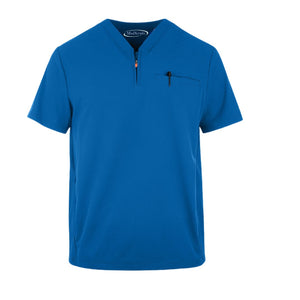 Men's 3-Pocket Zip Placket V-Neck Scrub