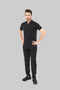 Men's 3-Pocket Zip Placket V-Neck Scrub