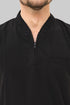 Men's 3-Pocket Zip Placket V-Neck Scrub
