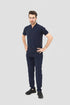 Men's 3-Pocket Zip Placket V-Neck Scrub