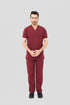 Premium-Stretch-V-Neck-Scrub-modscrubs-Maroon