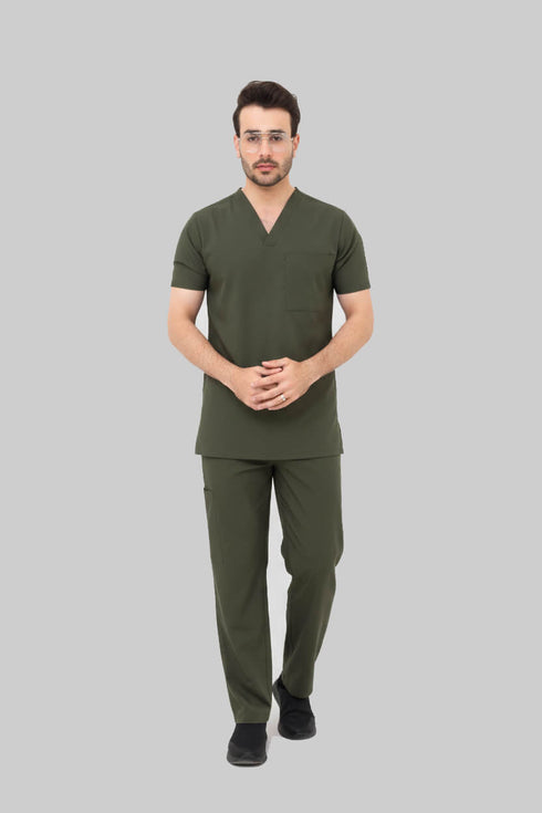 Premium-Stretch-V-Neck-Scrub-modscrubs-olive