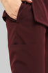 Women-Premium-Stretch-V-Neck-Scrub-maroon-bottom
