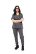 Women4pocketvNeckScrubswithjoggerpentGray-ModScrubs