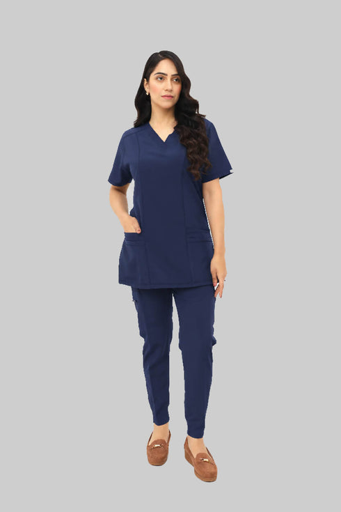 Women_s4-PocketV-NeckScrub_JoggerPants-ModScrubs-Navy