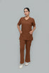 Women_s5-PocketScrubwithBellBottomPants-ModScrubs-Brown