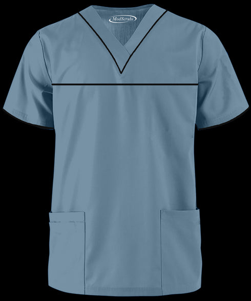 Men’s 3-Pocket V-Neck with contrast Scrub - ModScrubs