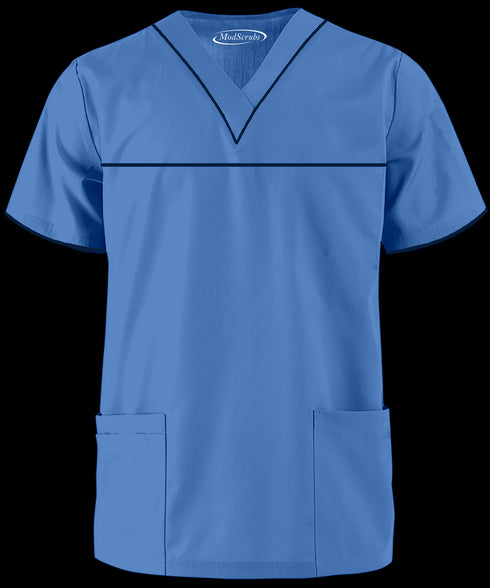 Men’s 3-Pocket V-Neck with contrast Scrub - ModScrubs