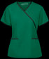 Women's 2-Pocket Mock Wrap Scrub with Contrast