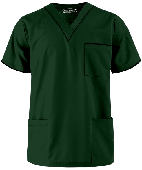 Men’s 4-Pocket V-Neck with contrast Scrub - ModScrubs
