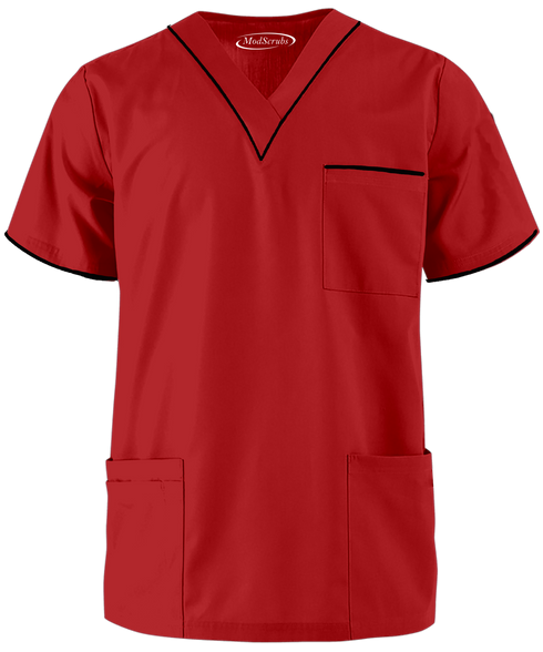 Men’s 4-Pocket V-Neck with contrast Scrub