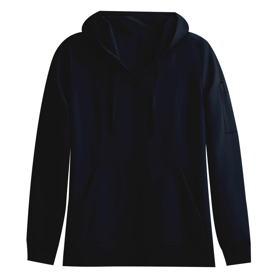 Women Cotton Fleece Hooded Top with Cotton Fleece Comfort - ModScrubs