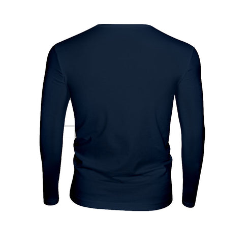 Cotton T-Shirt Men Full Sleeves Navy Blue