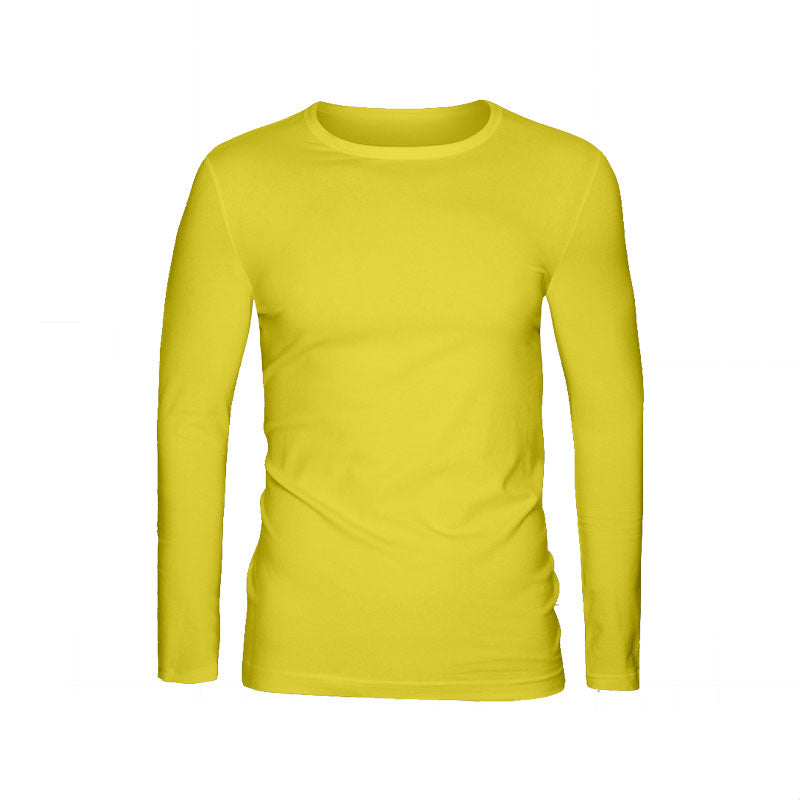 Cotton T-Shirt Men Full Sleeves Yellow